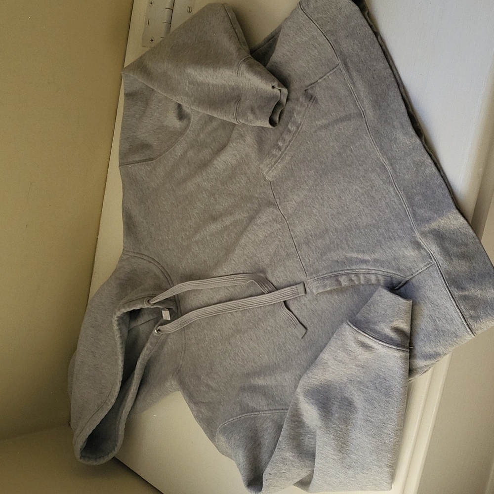 Athleta hooded sweatshirt size L grey EUC